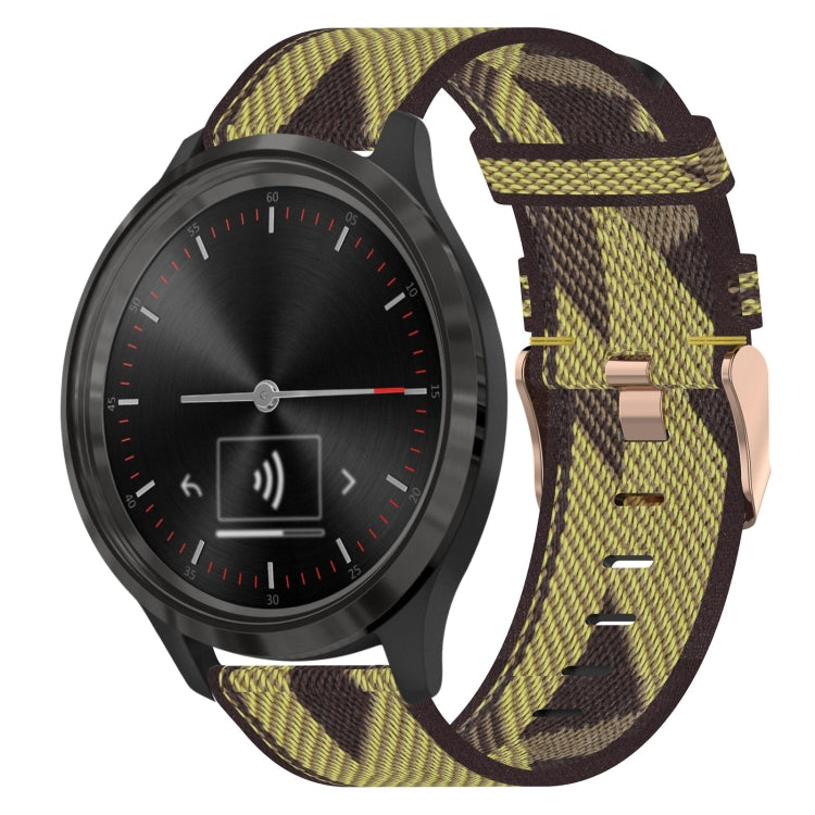 Bracelet de montre tissé en nylon de 18 mm, For Garmin Forerunner 255S, For Garmin Venu 2S, For Garmin Vivomove 3S, For Garmin Vivoactive 4S