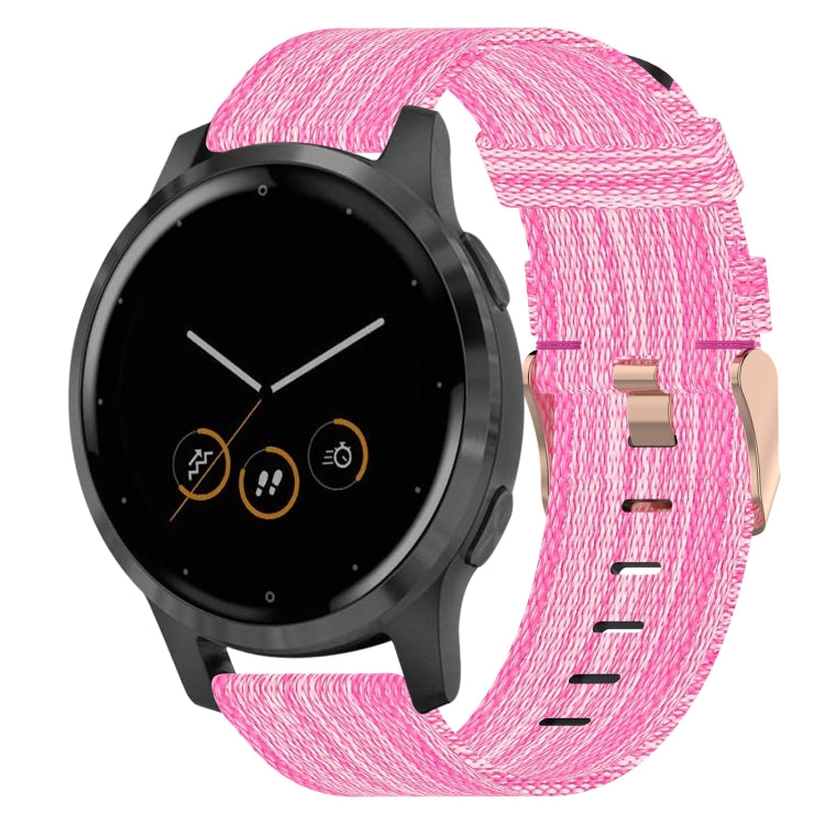 Bracelet de montre tissé en nylon de 18 mm, For Garmin Forerunner 255S, For Garmin Venu 2S, For Garmin Vivomove 3S, For Garmin Vivoactive 4S