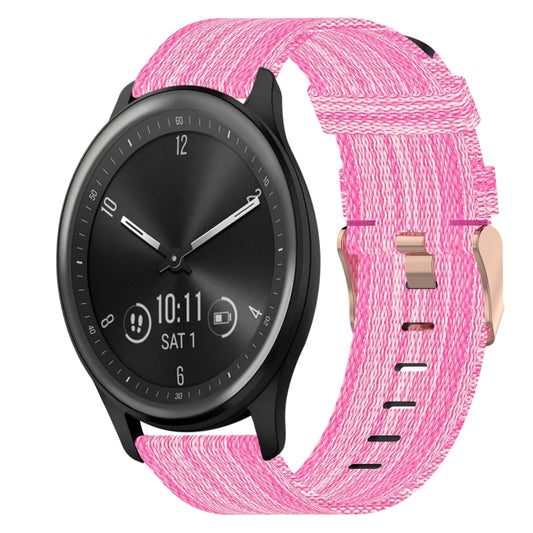 Bracelet de montre tissé en nylon de 20 mm, For Garmin Vivomove Sport, For Garmin Venu 2 Plus, For Garmin Approach S40, For Garmin Forerunner 158, For Garmin Forerunner 55, For Garmin Venu, For Garmin Venu SQ