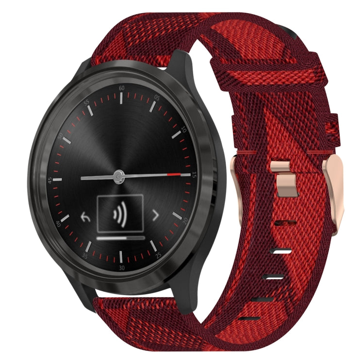 Bracelet de montre tissé en nylon de 20 mm, For Garmin Vivomove 3, For Garminmove 3, For Garmin VivoMove Luxe, For Garminmove Luxe, For Garmin VivoMove Style, For Garmin Garminmove Style, For Garmin Vivomove