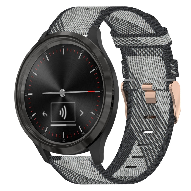 Bracelet de montre tissé en nylon de 20 mm, For Garmin Vivomove 3, For Garminmove 3, For Garmin VivoMove Luxe, For Garminmove Luxe, For Garmin VivoMove Style, For Garmin Garminmove Style, For Garmin Vivomove