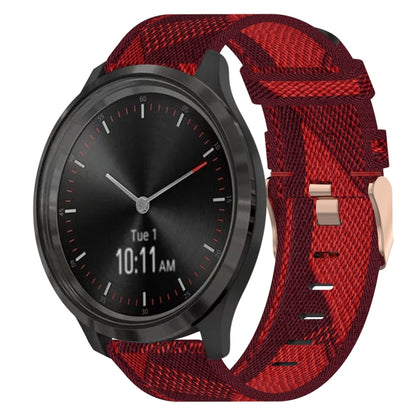 Bracelet de montre tissé en nylon de 20 mm, For Garmin Vivomove 3, For Garminmove 3, For Garmin VivoMove Luxe, For Garminmove Luxe, For Garmin VivoMove Style, For Garmin Garminmove Style, For Garmin Vivomove