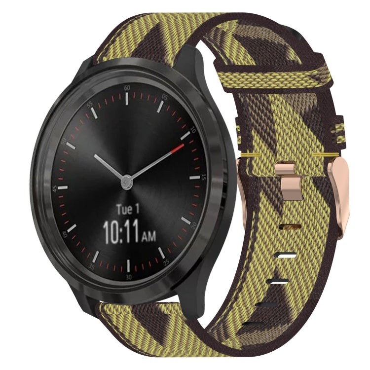Bracelet de montre tissé en nylon de 20 mm, For Garmin Vivomove 3, For Garminmove 3, For Garmin VivoMove Luxe, For Garminmove Luxe, For Garmin VivoMove Style, For Garmin Garminmove Style, For Garmin Vivomove