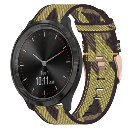 Bracelet de montre tissé en nylon de 20 mm, For Garmin Vivomove 3, For Garminmove 3, For Garmin VivoMove Luxe, For Garminmove Luxe, For Garmin VivoMove Style, For Garmin Garminmove Style, For Garmin Vivomove