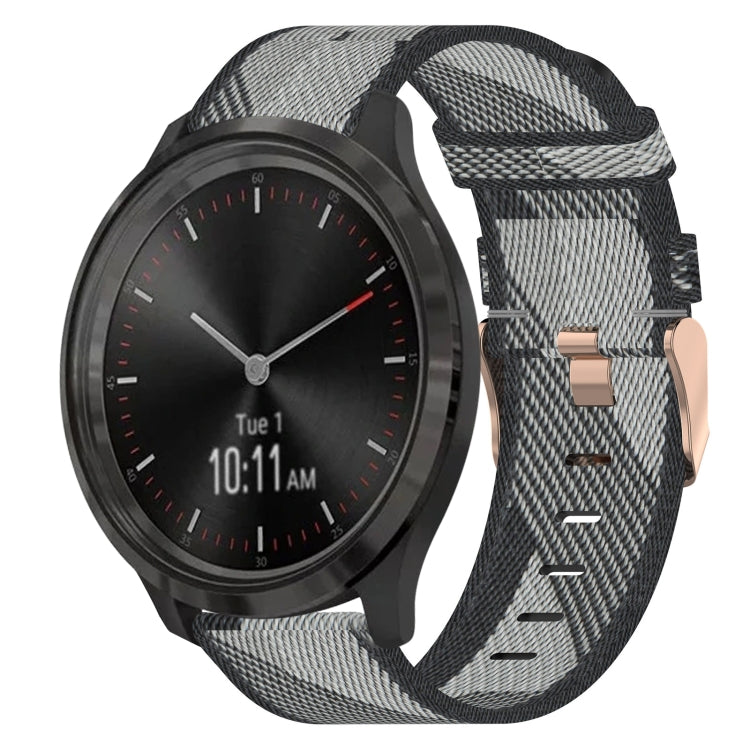 Bracelet de montre tissé en nylon de 20 mm, For Garmin Vivomove 3, For Garminmove 3, For Garmin VivoMove Luxe, For Garminmove Luxe, For Garmin VivoMove Style, For Garmin Garminmove Style, For Garmin Vivomove