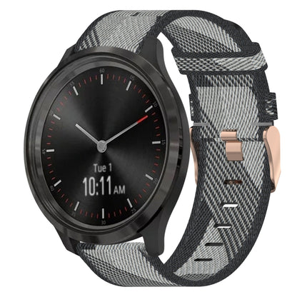 Bracelet de montre tissé en nylon de 20 mm, For Garmin Vivomove 3, For Garminmove 3, For Garmin VivoMove Luxe, For Garminmove Luxe, For Garmin VivoMove Style, For Garmin Garminmove Style, For Garmin Vivomove