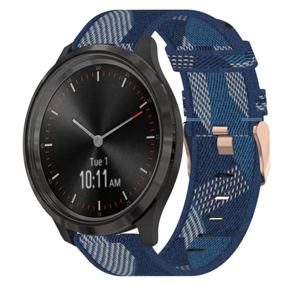 Bracelet de montre tissé en nylon de 20 mm, For Garmin Vivomove 3, For Garminmove 3, For Garmin VivoMove Luxe, For Garminmove Luxe, For Garmin VivoMove Style, For Garmin Garminmove Style, For Garmin Vivomove