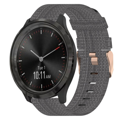 Bracelet de montre tissé en nylon de 20 mm, For Garmin Vivomove 3, For Garminmove 3, For Garmin VivoMove Luxe, For Garminmove Luxe, For Garmin VivoMove Style, For Garmin Garminmove Style, For Garmin Vivomove