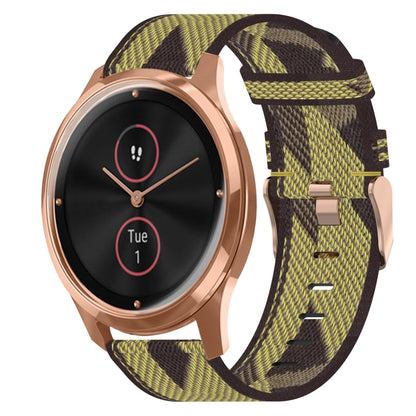 Bracelet de montre tissé en nylon de 20 mm, For Garmin Vivomove 3, For Garminmove 3, For Garmin VivoMove Luxe, For Garminmove Luxe, For Garmin VivoMove Style, For Garmin Garminmove Style, For Garmin Vivomove