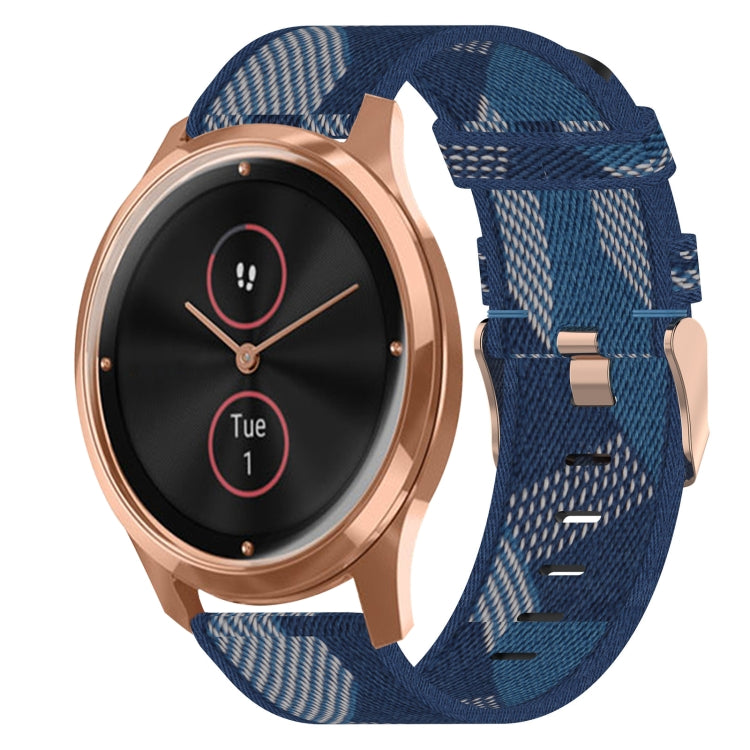 Bracelet de montre tissé en nylon de 20 mm, For Garmin Vivomove 3, For Garminmove 3, For Garmin VivoMove Luxe, For Garminmove Luxe, For Garmin VivoMove Style, For Garmin Garminmove Style, For Garmin Vivomove