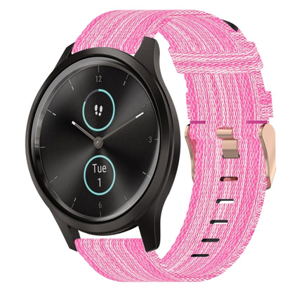 Bracelet de montre tissé en nylon de 20 mm, For Garmin Vivomove 3, For Garminmove 3, For Garmin VivoMove Luxe, For Garminmove Luxe, For Garmin VivoMove Style, For Garmin Garminmove Style, For Garmin Vivomove