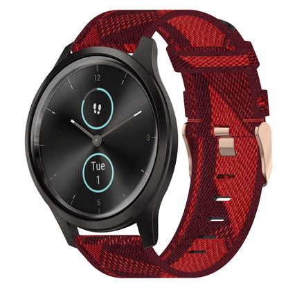 Bracelet de montre tissé en nylon de 20 mm, For Garmin Vivomove 3, For Garminmove 3, For Garmin VivoMove Luxe, For Garminmove Luxe, For Garmin VivoMove Style, For Garmin Garminmove Style, For Garmin Vivomove
