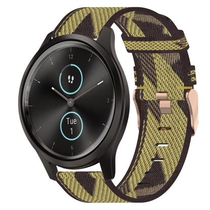 Bracelet de montre tissé en nylon de 20 mm, For Garmin Vivomove 3, For Garminmove 3, For Garmin VivoMove Luxe, For Garminmove Luxe, For Garmin VivoMove Style, For Garmin Garminmove Style, For Garmin Vivomove