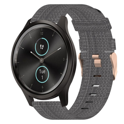 Bracelet de montre tissé en nylon de 20 mm, For Garmin Vivomove 3, For Garminmove 3, For Garmin VivoMove Luxe, For Garminmove Luxe, For Garmin VivoMove Style, For Garmin Garminmove Style, For Garmin Vivomove