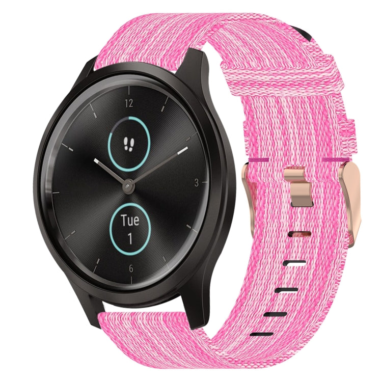Bracelet de montre tissé en nylon de 20 mm, For Garmin Vivomove 3, For Garminmove 3, For Garmin VivoMove Luxe, For Garminmove Luxe, For Garmin VivoMove Style, For Garmin Garminmove Style, For Garmin Vivomove