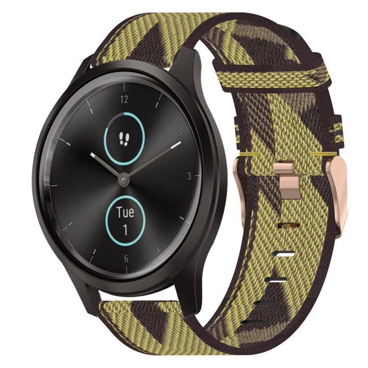 Bracelet de montre tissé en nylon de 20 mm, For Garmin Vivomove 3, For Garminmove 3, For Garmin VivoMove Luxe, For Garminmove Luxe, For Garmin VivoMove Style, For Garmin Garminmove Style, For Garmin Vivomove
