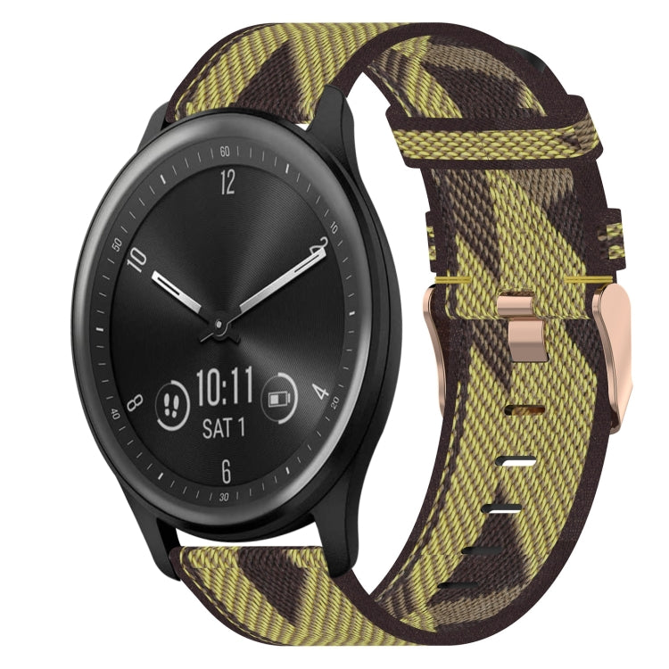 Bracelet de montre tissé en nylon de 20 mm, For Garmin Vivomove 3, For Garminmove 3, For Garmin VivoMove Luxe, For Garminmove Luxe, For Garmin VivoMove Style, For Garmin Garminmove Style, For Garmin Vivomove
