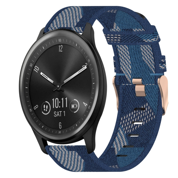 Bracelet de montre tissé en nylon de 20 mm, For Garmin Vivomove 3, For Garminmove 3, For Garmin VivoMove Luxe, For Garminmove Luxe, For Garmin VivoMove Style, For Garmin Garminmove Style, For Garmin Vivomove