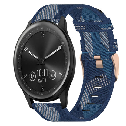 Bracelet de montre tissé en nylon de 20 mm, For Garmin Vivomove 3, For Garminmove 3, For Garmin VivoMove Luxe, For Garminmove Luxe, For Garmin VivoMove Style, For Garmin Garminmove Style, For Garmin Vivomove