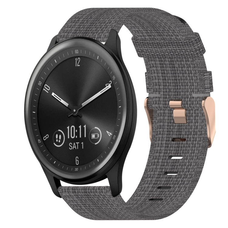 Bracelet de montre tissé en nylon de 20 mm, For Garmin Vivomove 3, For Garminmove 3, For Garmin VivoMove Luxe, For Garminmove Luxe, For Garmin VivoMove Style, For Garmin Garminmove Style, For Garmin Vivomove
