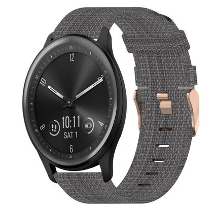 Bracelet de montre tissé en nylon de 20 mm, For Garmin Vivomove 3, For Garminmove 3, For Garmin VivoMove Luxe, For Garminmove Luxe, For Garmin VivoMove Style, For Garmin Garminmove Style, For Garmin Vivomove