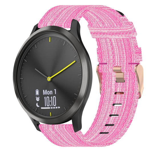 Bracelet de montre tissé en nylon de 20 mm, For Garmin Vivomove HR Sport, For Garmin Vivoactive 3, For Garmin Vivoactive3 Music, For Garmin Forerunner 245, For Garmin Forerunner 245 Music, For Garmin Forerunner 645, For Garmin Forerunner 645 Music