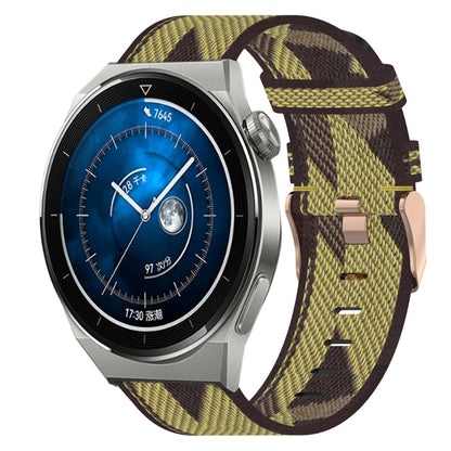 Bracelet de montre tissé en nylon de 22 mm, For Huawei Watch GT3 Pro 46mm, For Huawei Watch GT3 46mm, For Huawei Watch GT Runner, For Huawei Watch 3, For Huawei Watch 3 Pro, For Huawei GT2 Pro, For Huawei Watch GT 2E