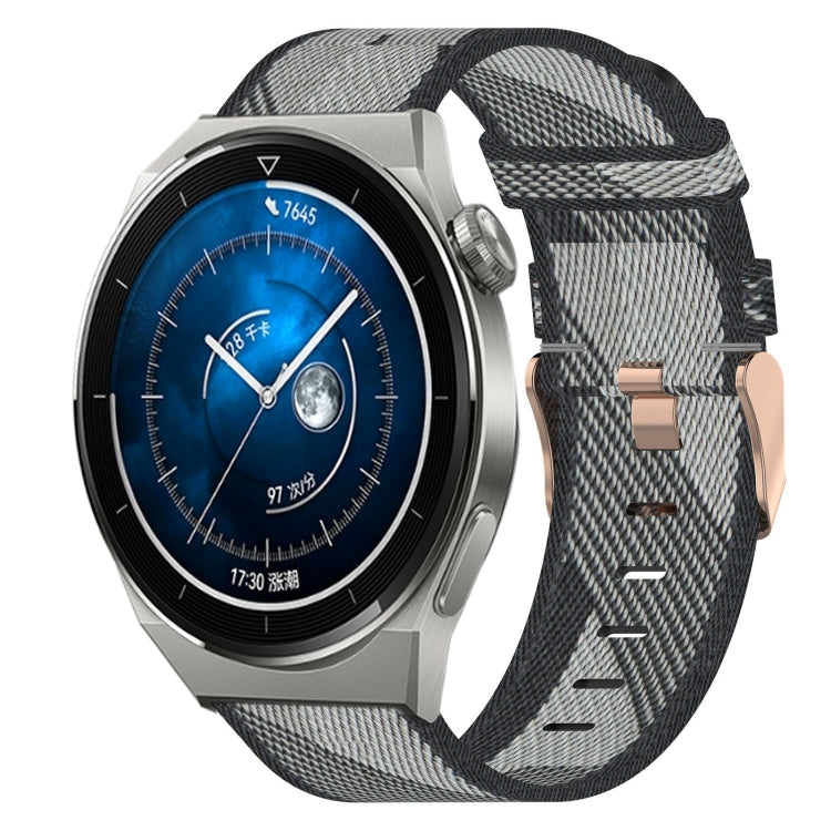 Bracelet de montre tissé en nylon de 22 mm, For Huawei Watch GT3 Pro 46mm, For Huawei Watch GT3 46mm, For Huawei Watch GT Runner, For Huawei Watch 3, For Huawei Watch 3 Pro, For Huawei GT2 Pro, For Huawei Watch GT 2E