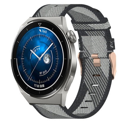 Bracelet de montre tissé en nylon de 22 mm, For Huawei Watch GT3 Pro 46mm, For Huawei Watch GT3 46mm, For Huawei Watch GT Runner, For Huawei Watch 3, For Huawei Watch 3 Pro, For Huawei GT2 Pro, For Huawei Watch GT 2E