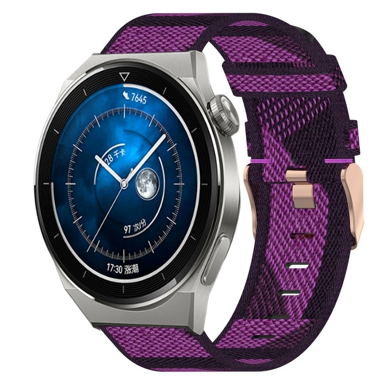 Bracelet de montre tissé en nylon de 22 mm, For Huawei Watch GT3 Pro 46mm, For Huawei Watch GT3 46mm, For Huawei Watch GT Runner, For Huawei Watch 3, For Huawei Watch 3 Pro, For Huawei GT2 Pro, For Huawei Watch GT 2E
