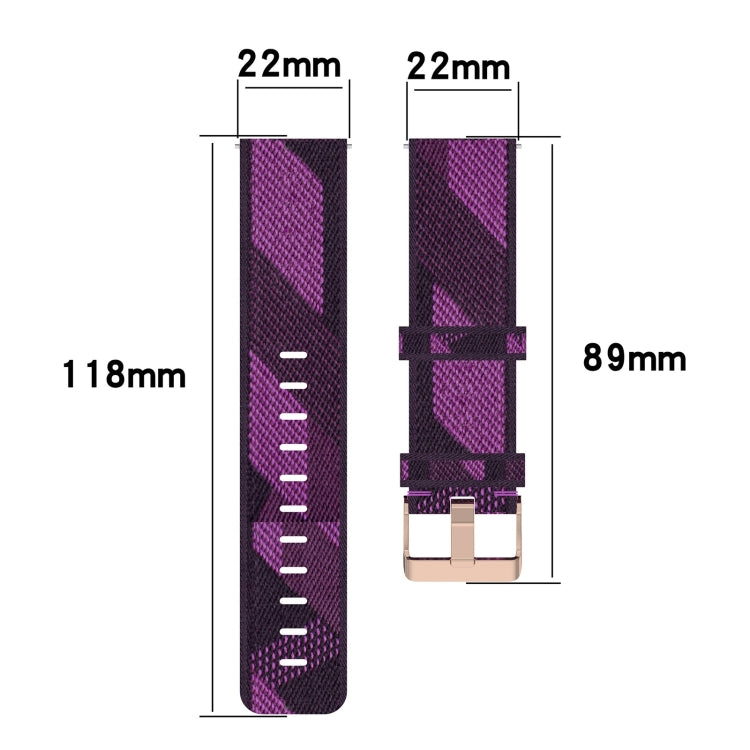 Bracelet de montre tissé en nylon de 22 mm, For Huawei Watch GT3 Pro 46mm, For Huawei Watch GT3 46mm, For Huawei Watch GT Runner, For Huawei Watch 3, For Huawei Watch 3 Pro, For Huawei GT2 Pro, For Huawei Watch GT 2E