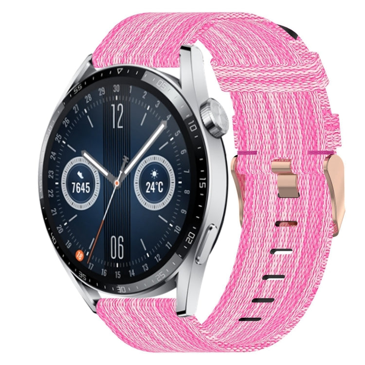 Bracelet de montre tissé en nylon de 22 mm, For Huawei Watch GT3 Pro 46mm, For Huawei Watch GT3 46mm, For Huawei Watch GT Runner, For Huawei Watch 3, For Huawei Watch 3 Pro, For Huawei GT2 Pro, For Huawei Watch GT 2E