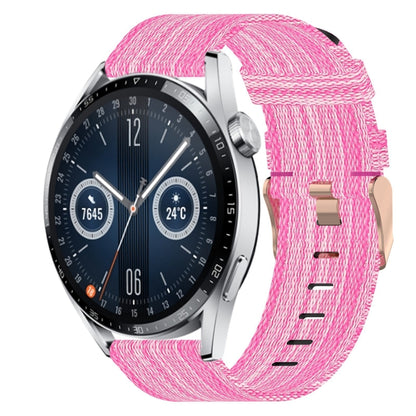Bracelet de montre tissé en nylon de 22 mm, For Huawei Watch GT3 Pro 46mm, For Huawei Watch GT3 46mm, For Huawei Watch GT Runner, For Huawei Watch 3, For Huawei Watch 3 Pro, For Huawei GT2 Pro, For Huawei Watch GT 2E