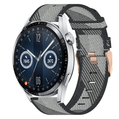 Bracelet de montre tissé en nylon de 22 mm, For Huawei Watch GT3 Pro 46mm, For Huawei Watch GT3 46mm, For Huawei Watch GT Runner, For Huawei Watch 3, For Huawei Watch 3 Pro, For Huawei GT2 Pro, For Huawei Watch GT 2E