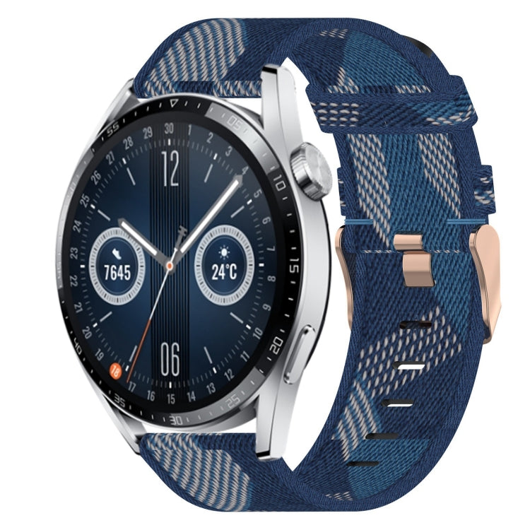 Bracelet de montre tissé en nylon de 22 mm, For Huawei Watch GT3 Pro 46mm, For Huawei Watch GT3 46mm, For Huawei Watch GT Runner, For Huawei Watch 3, For Huawei Watch 3 Pro, For Huawei GT2 Pro, For Huawei Watch GT 2E