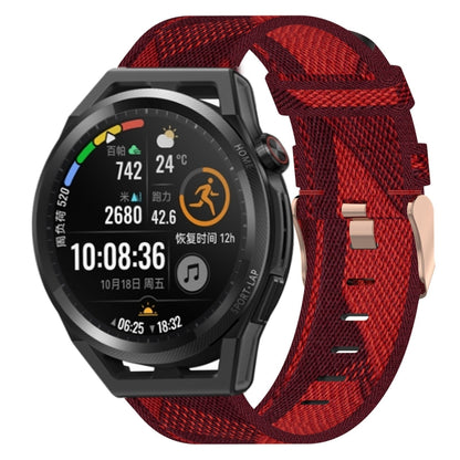 Bracelet de montre tissé en nylon de 22 mm, For Huawei Watch GT3 Pro 46mm, For Huawei Watch GT3 46mm, For Huawei Watch GT Runner, For Huawei Watch 3, For Huawei Watch 3 Pro, For Huawei GT2 Pro, For Huawei Watch GT 2E