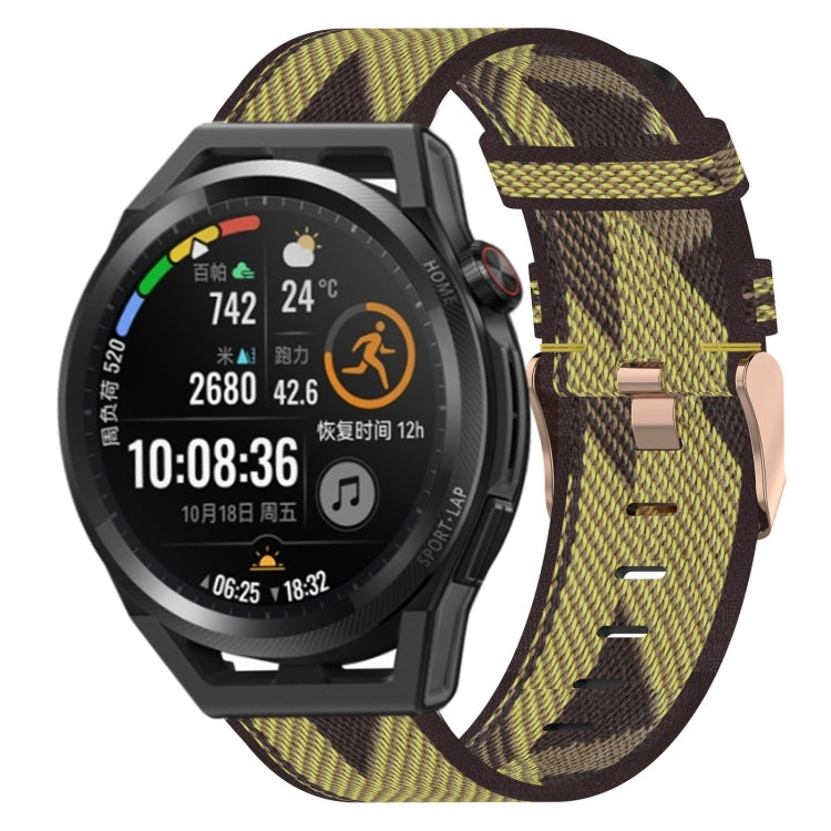 Bracelet de montre tissé en nylon de 22 mm, For Huawei Watch GT3 Pro 46mm, For Huawei Watch GT3 46mm, For Huawei Watch GT Runner, For Huawei Watch 3, For Huawei Watch 3 Pro, For Huawei GT2 Pro, For Huawei Watch GT 2E