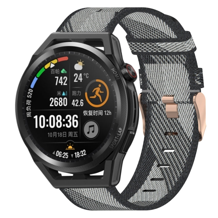 Bracelet de montre tissé en nylon de 22 mm, For Huawei Watch GT3 Pro 46mm, For Huawei Watch GT3 46mm, For Huawei Watch GT Runner, For Huawei Watch 3, For Huawei Watch 3 Pro, For Huawei GT2 Pro, For Huawei Watch GT 2E