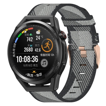 Bracelet de montre tissé en nylon de 22 mm, For Huawei Watch GT3 Pro 46mm, For Huawei Watch GT3 46mm, For Huawei Watch GT Runner, For Huawei Watch 3, For Huawei Watch 3 Pro, For Huawei GT2 Pro, For Huawei Watch GT 2E