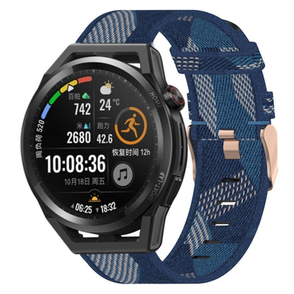 Bracelet de montre tissé en nylon de 22 mm, For Huawei Watch GT3 Pro 46mm, For Huawei Watch GT3 46mm, For Huawei Watch GT Runner, For Huawei Watch 3, For Huawei Watch 3 Pro, For Huawei GT2 Pro, For Huawei Watch GT 2E
