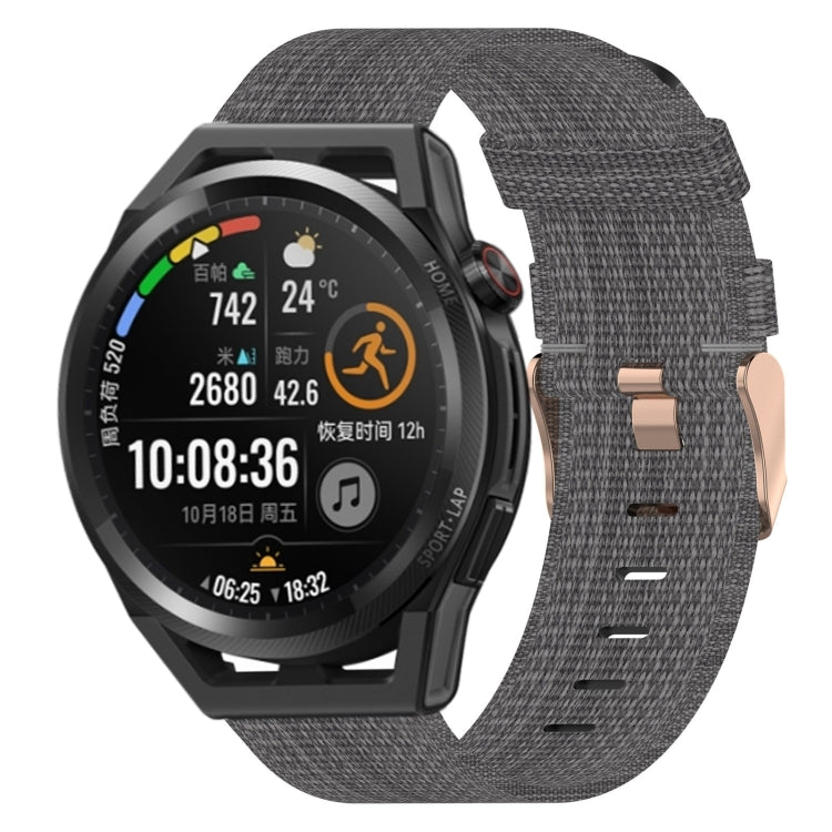 Bracelet de montre tissé en nylon de 22 mm, For Huawei Watch GT3 Pro 46mm, For Huawei Watch GT3 46mm, For Huawei Watch GT Runner, For Huawei Watch 3, For Huawei Watch 3 Pro, For Huawei GT2 Pro, For Huawei Watch GT 2E