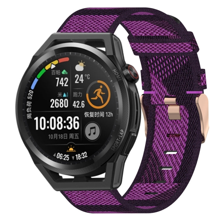 Bracelet de montre tissé en nylon de 22 mm, For Huawei Watch GT3 Pro 46mm, For Huawei Watch GT3 46mm, For Huawei Watch GT Runner, For Huawei Watch 3, For Huawei Watch 3 Pro, For Huawei GT2 Pro, For Huawei Watch GT 2E