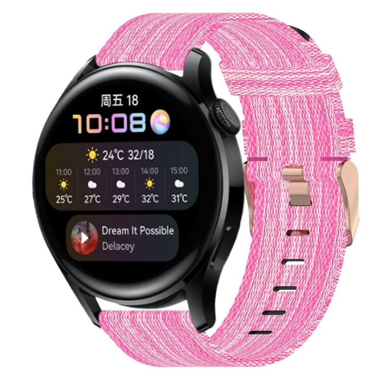 Bracelet de montre tissé en nylon de 22 mm, For Huawei Watch GT3 Pro 46mm, For Huawei Watch GT3 46mm, For Huawei Watch GT Runner, For Huawei Watch 3, For Huawei Watch 3 Pro, For Huawei GT2 Pro, For Huawei Watch GT 2E