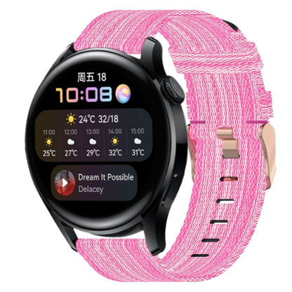 Bracelet de montre tissé en nylon de 22 mm, For Huawei Watch GT3 Pro 46mm, For Huawei Watch GT3 46mm, For Huawei Watch GT Runner, For Huawei Watch 3, For Huawei Watch 3 Pro, For Huawei GT2 Pro, For Huawei Watch GT 2E