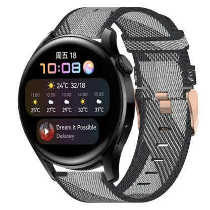 Bracelet de montre tissé en nylon de 22 mm, For Huawei Watch GT3 Pro 46mm, For Huawei Watch GT3 46mm, For Huawei Watch GT Runner, For Huawei Watch 3, For Huawei Watch 3 Pro, For Huawei GT2 Pro, For Huawei Watch GT 2E