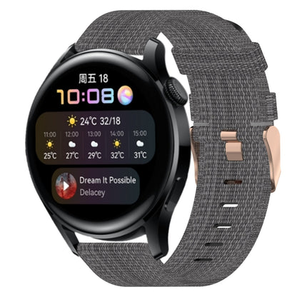 Bracelet de montre tissé en nylon de 22 mm, For Huawei Watch GT3 Pro 46mm, For Huawei Watch GT3 46mm, For Huawei Watch GT Runner, For Huawei Watch 3, For Huawei Watch 3 Pro, For Huawei GT2 Pro, For Huawei Watch GT 2E