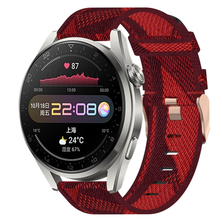 Bracelet de montre tissé en nylon de 22 mm, For Huawei Watch GT3 Pro 46mm, For Huawei Watch GT3 46mm, For Huawei Watch GT Runner, For Huawei Watch 3, For Huawei Watch 3 Pro, For Huawei GT2 Pro, For Huawei Watch GT 2E