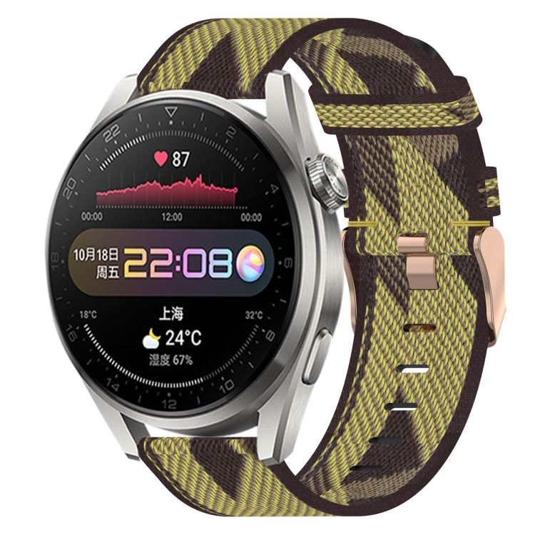 Bracelet de montre tissé en nylon de 22 mm, For Huawei Watch GT3 Pro 46mm, For Huawei Watch GT3 46mm, For Huawei Watch GT Runner, For Huawei Watch 3, For Huawei Watch 3 Pro, For Huawei GT2 Pro, For Huawei Watch GT 2E