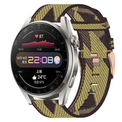 Bracelet de montre tissé en nylon de 22 mm, For Huawei Watch GT3 Pro 46mm, For Huawei Watch GT3 46mm, For Huawei Watch GT Runner, For Huawei Watch 3, For Huawei Watch 3 Pro, For Huawei GT2 Pro, For Huawei Watch GT 2E