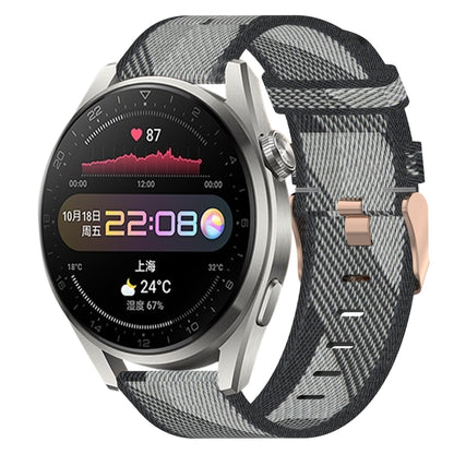 Bracelet de montre tissé en nylon de 22 mm, For Huawei Watch GT3 Pro 46mm, For Huawei Watch GT3 46mm, For Huawei Watch GT Runner, For Huawei Watch 3, For Huawei Watch 3 Pro, For Huawei GT2 Pro, For Huawei Watch GT 2E